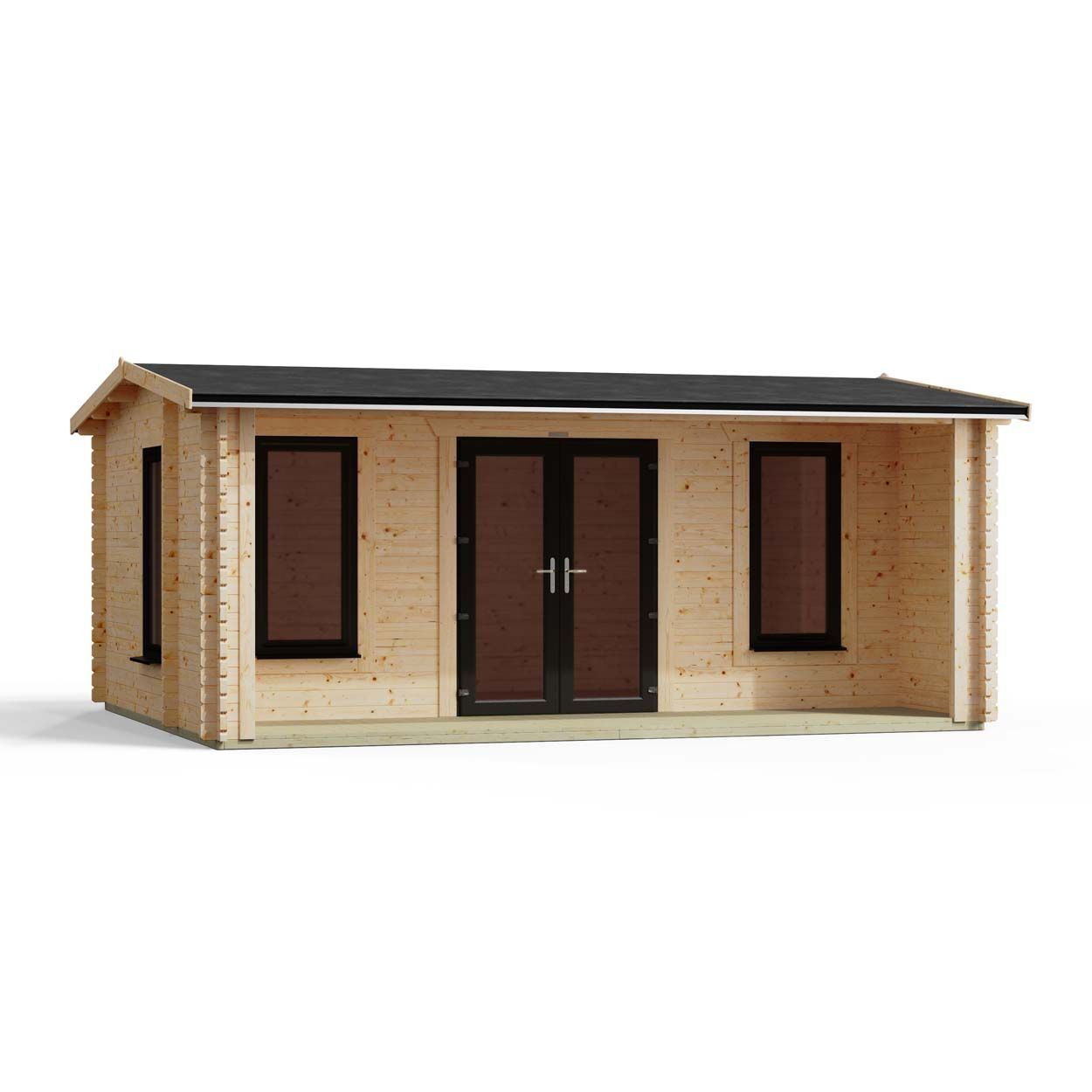 Powersheds Apex Snug Log Cabin 18ftx16ft DC 44mm