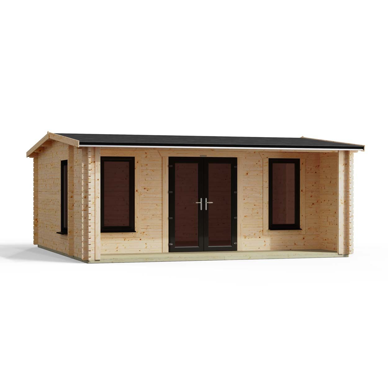 Powersheds Apex Snug Log Cabin 18ftx16ft DTR 44mm