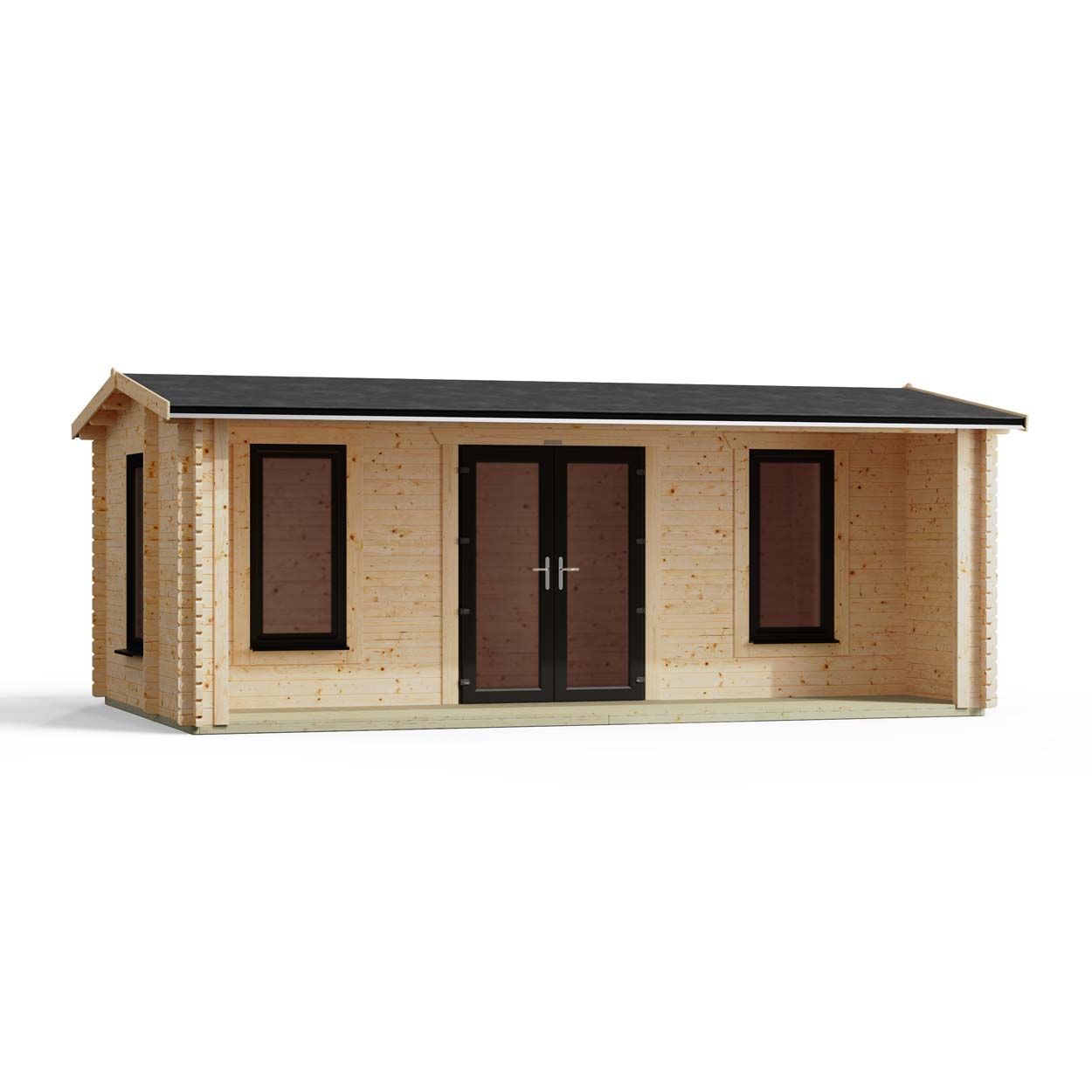 Powersheds Apex Snug Log Cabin 18ftx18ft DC 44mm