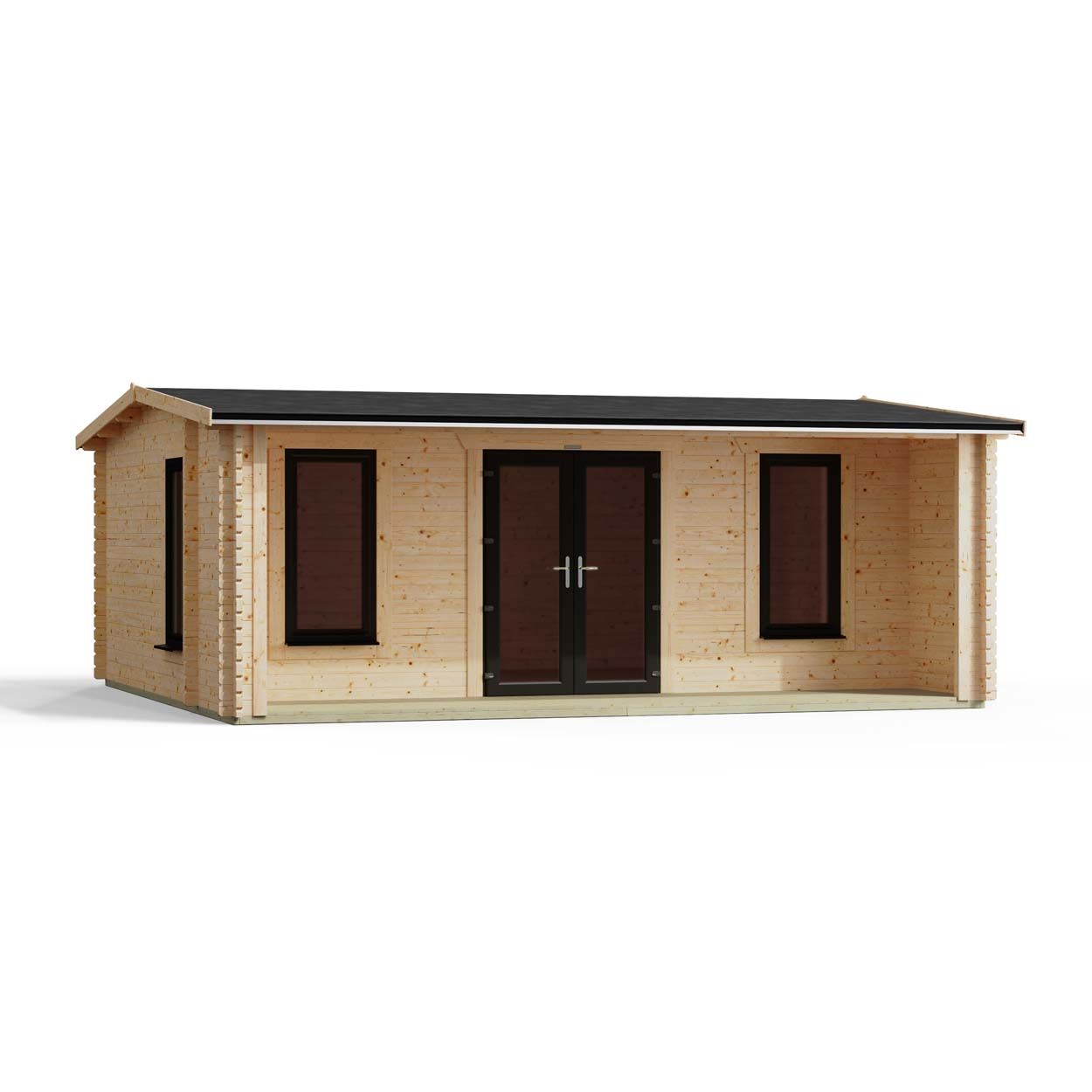 Powersheds Apex Snug Log Cabin 20ftx12ft DC 44mm