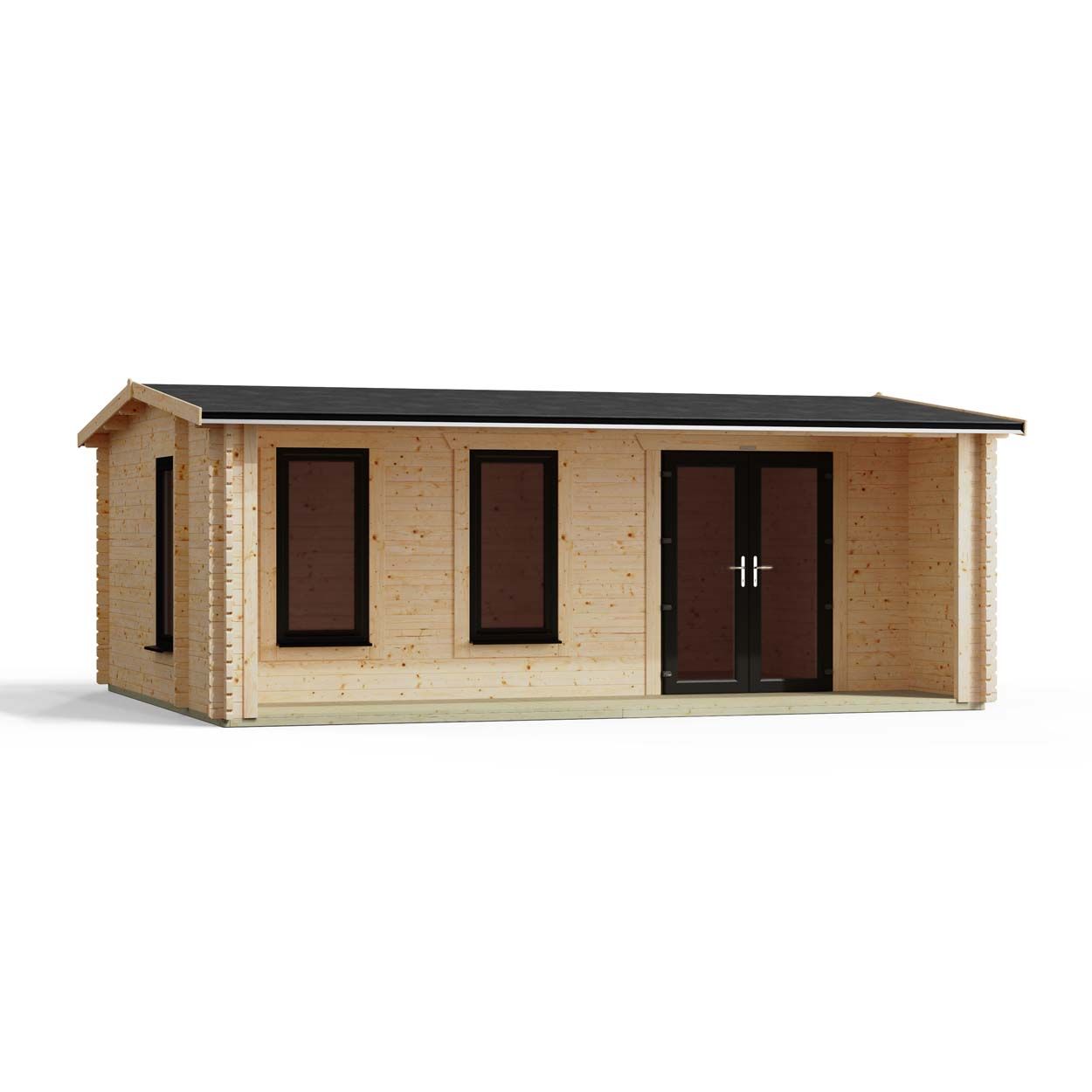 Powersheds Apex Snug Log Cabin 20ftx18ft DTL 44mm