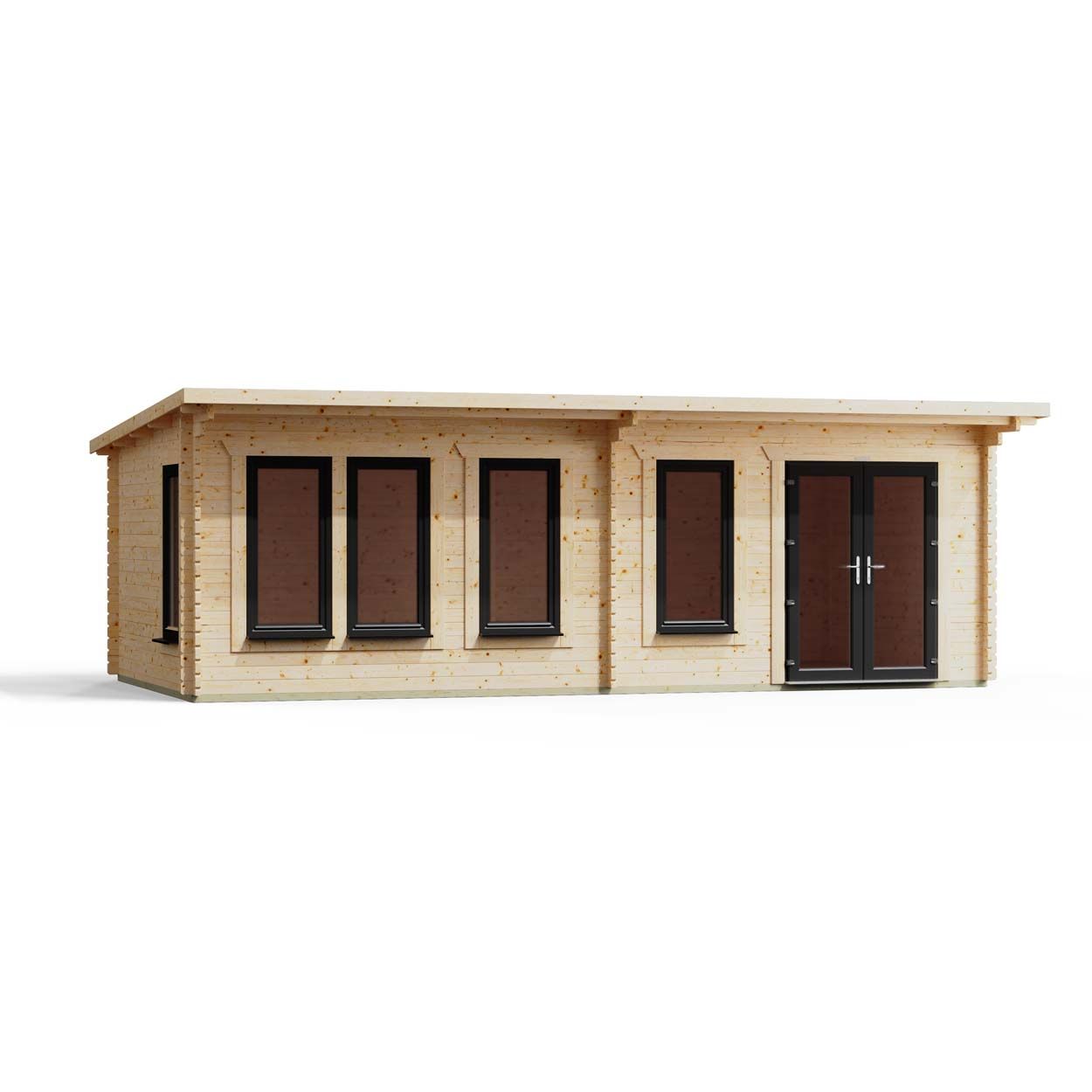 Powersheds Pent Manor Log Cabin 24ftx12ft DTR