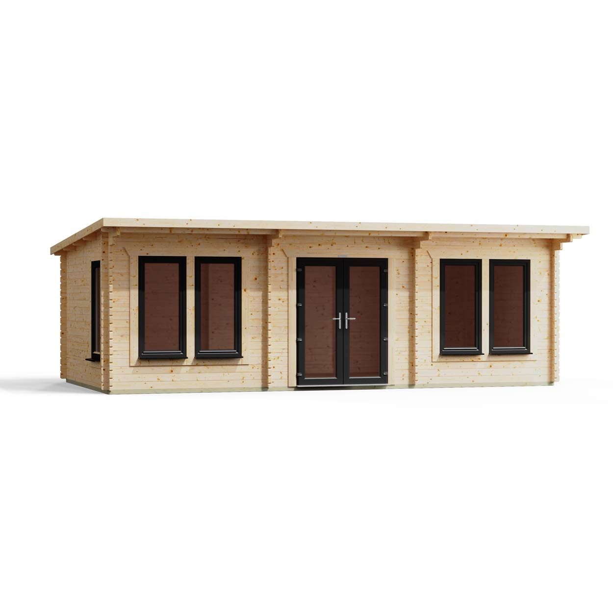 Powersheds Pent Manor Log Cabin 24ftx12ft DC