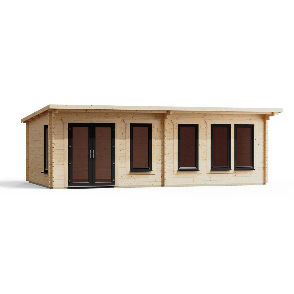 Powersheds Pent Manor Log Cabin 24ftx14ft DTL