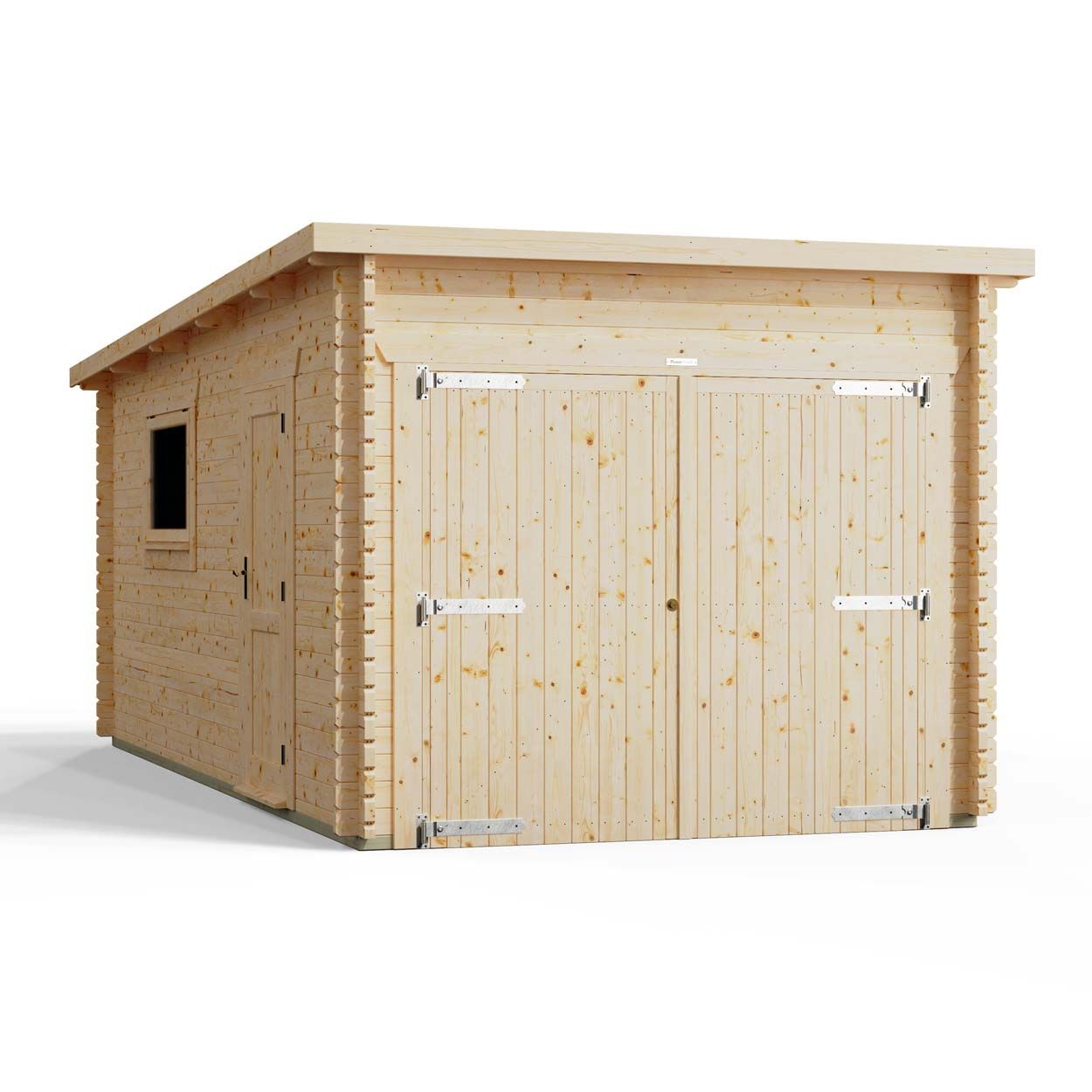 Powersheds Pent Garage Log Cabin 10ftx20ft