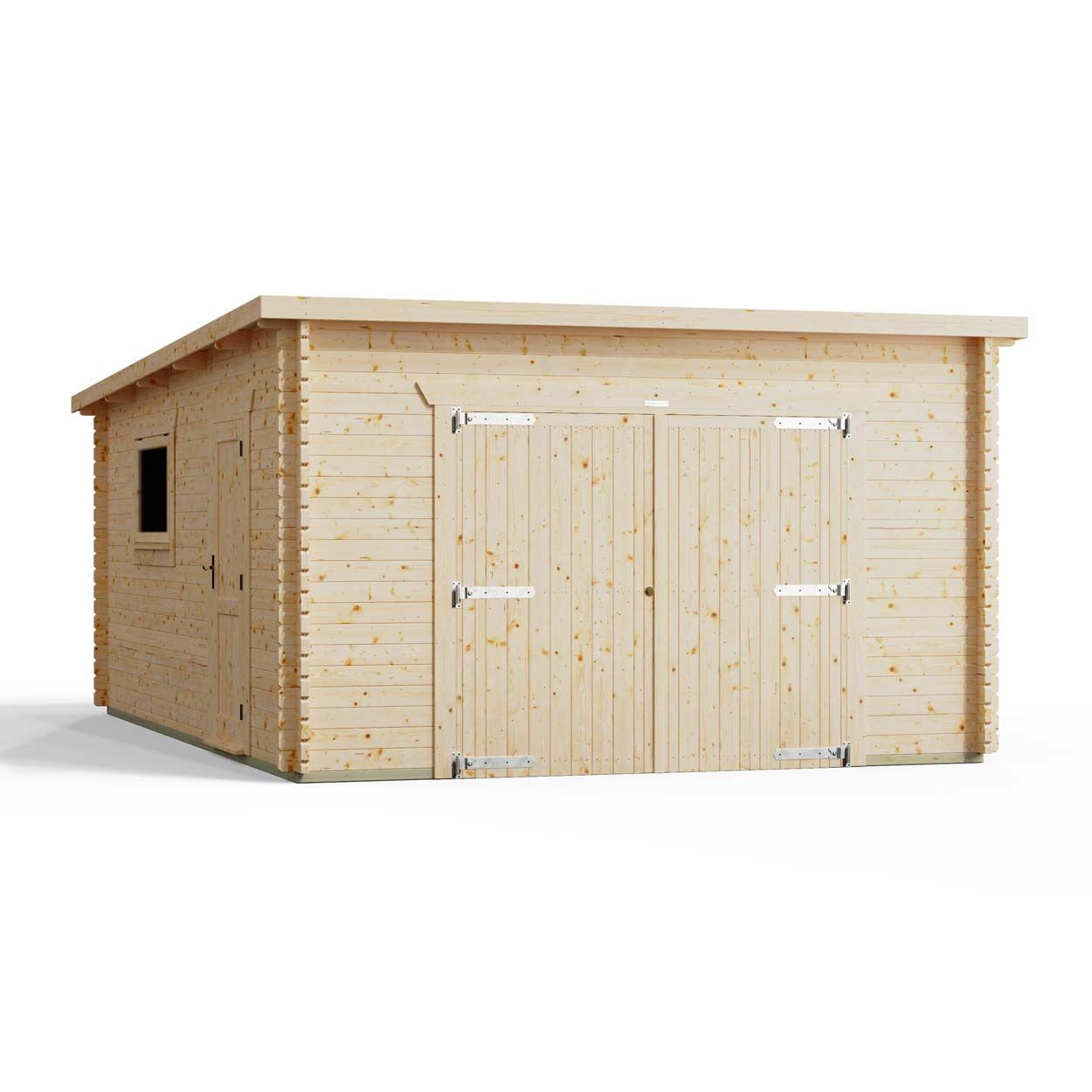 Powersheds Pent Garage Log Cabin 14ftx20ft