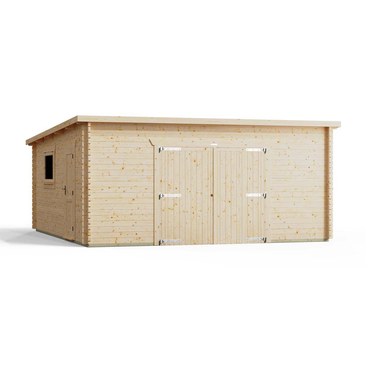Powersheds Pent Garage Log Cabin 18ftx20ft