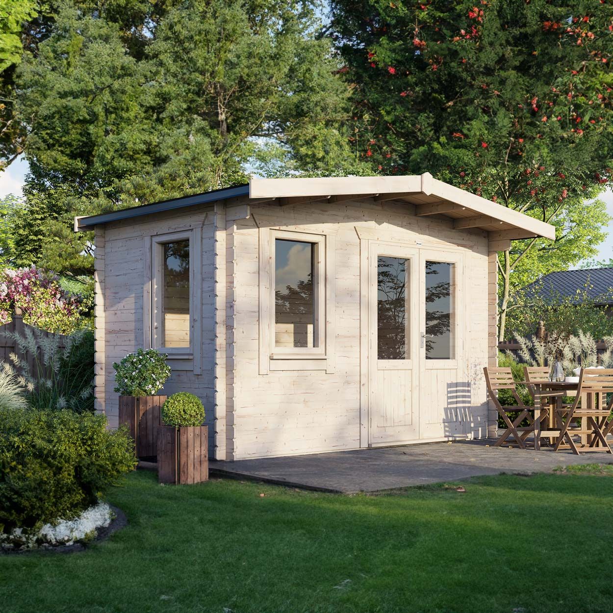Powersheds Chalet Clasic LCabin 8ftx14ft DTR 44mm
