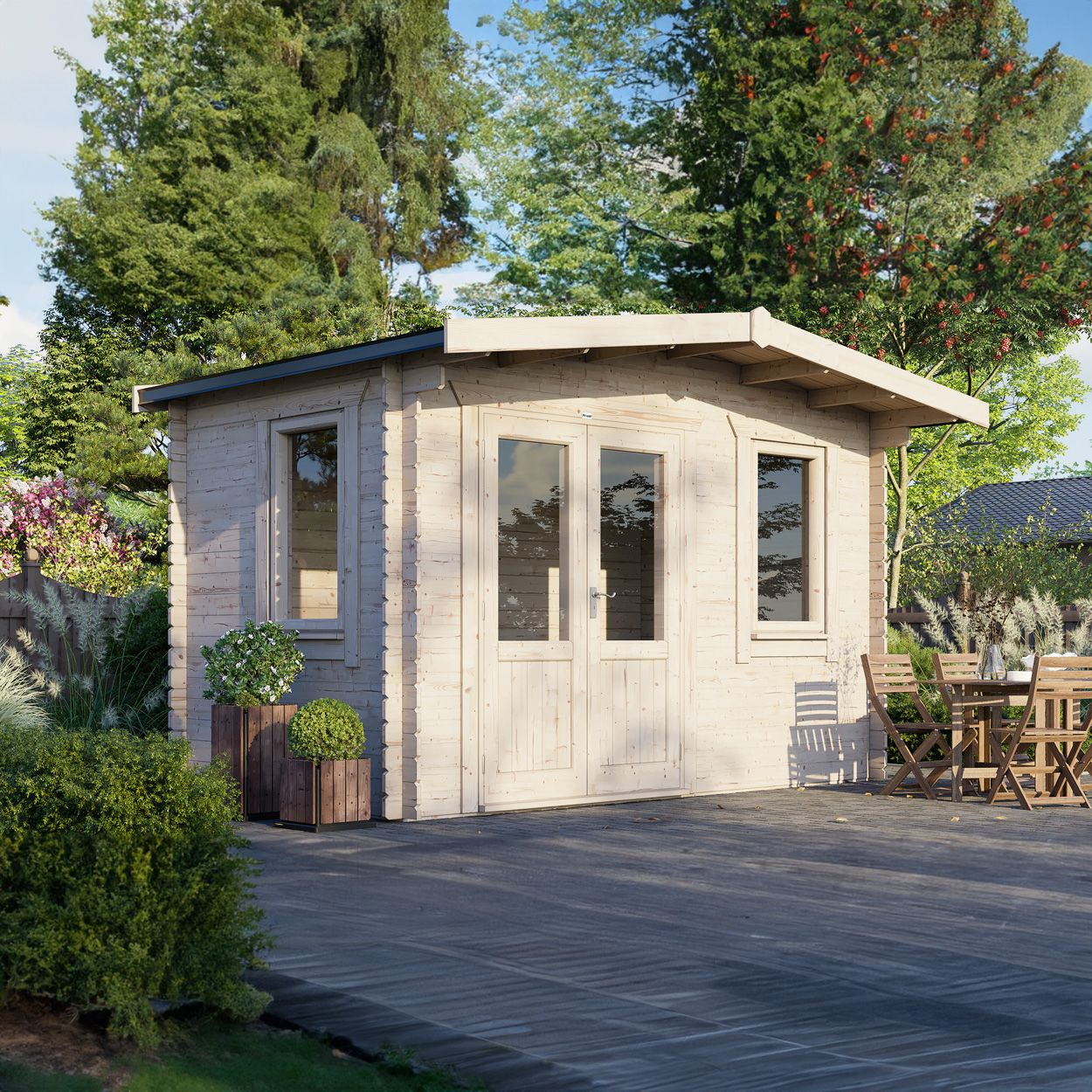 Powersheds Chalet Clasic LCabin 8ftx14ft DTL 44mm