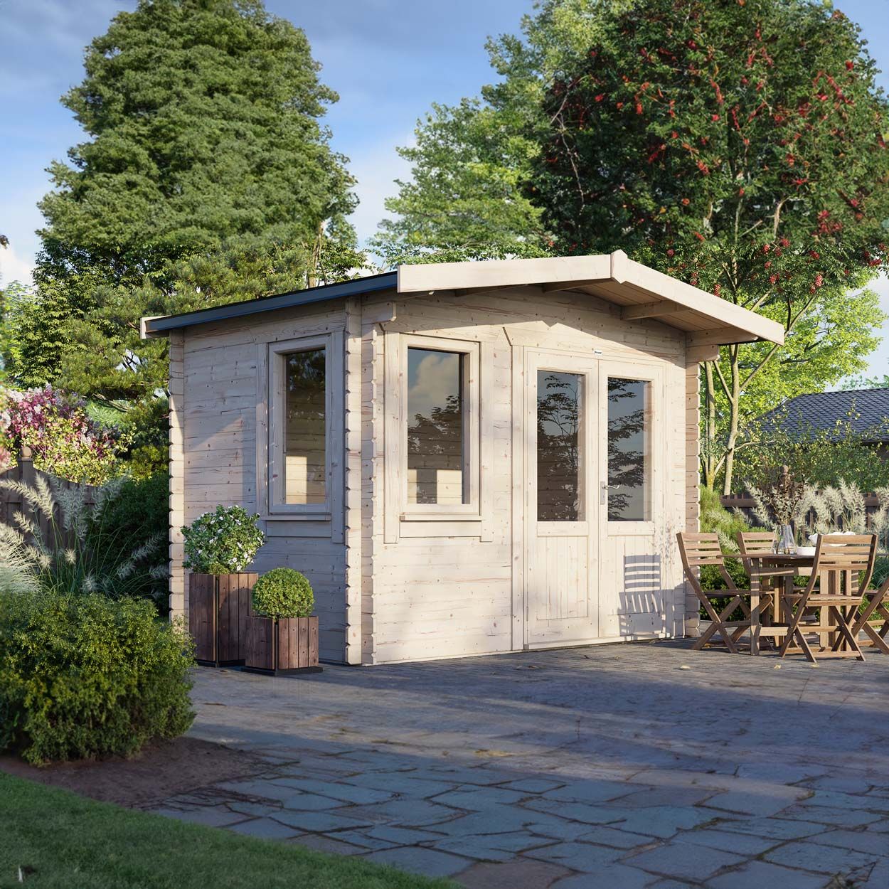 Powersheds Chalet Clasic LCabin 8ftx12ft DTR 44mm