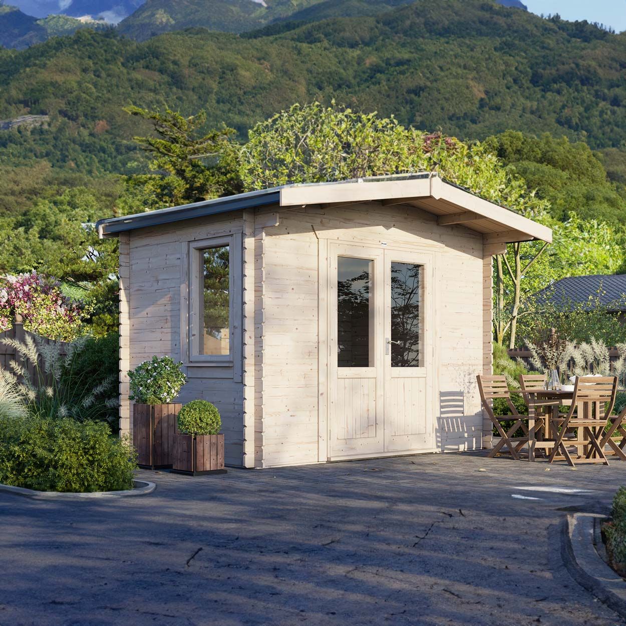 Powersheds Chalet Clasic LCabin 8ftx12ft DC 44mm
