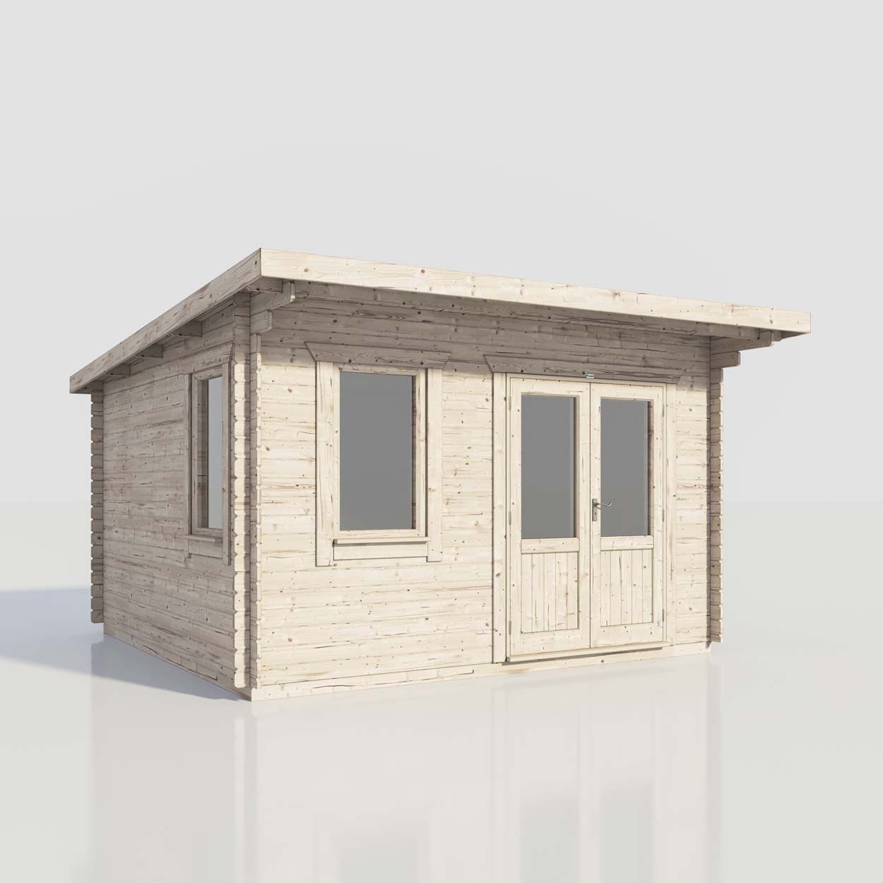 Powersheds Pent Clasic LCabin 14ftx14ft DTR 44mm