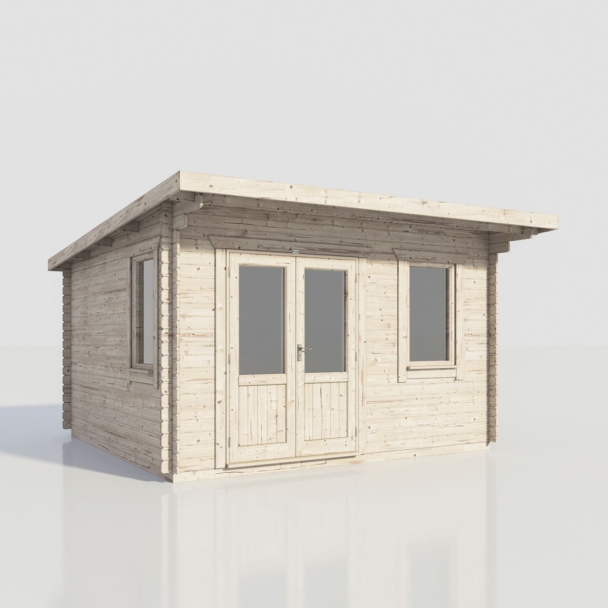 Powersheds Pent Clasic LCabin 14ftx14ft DTL 44mm