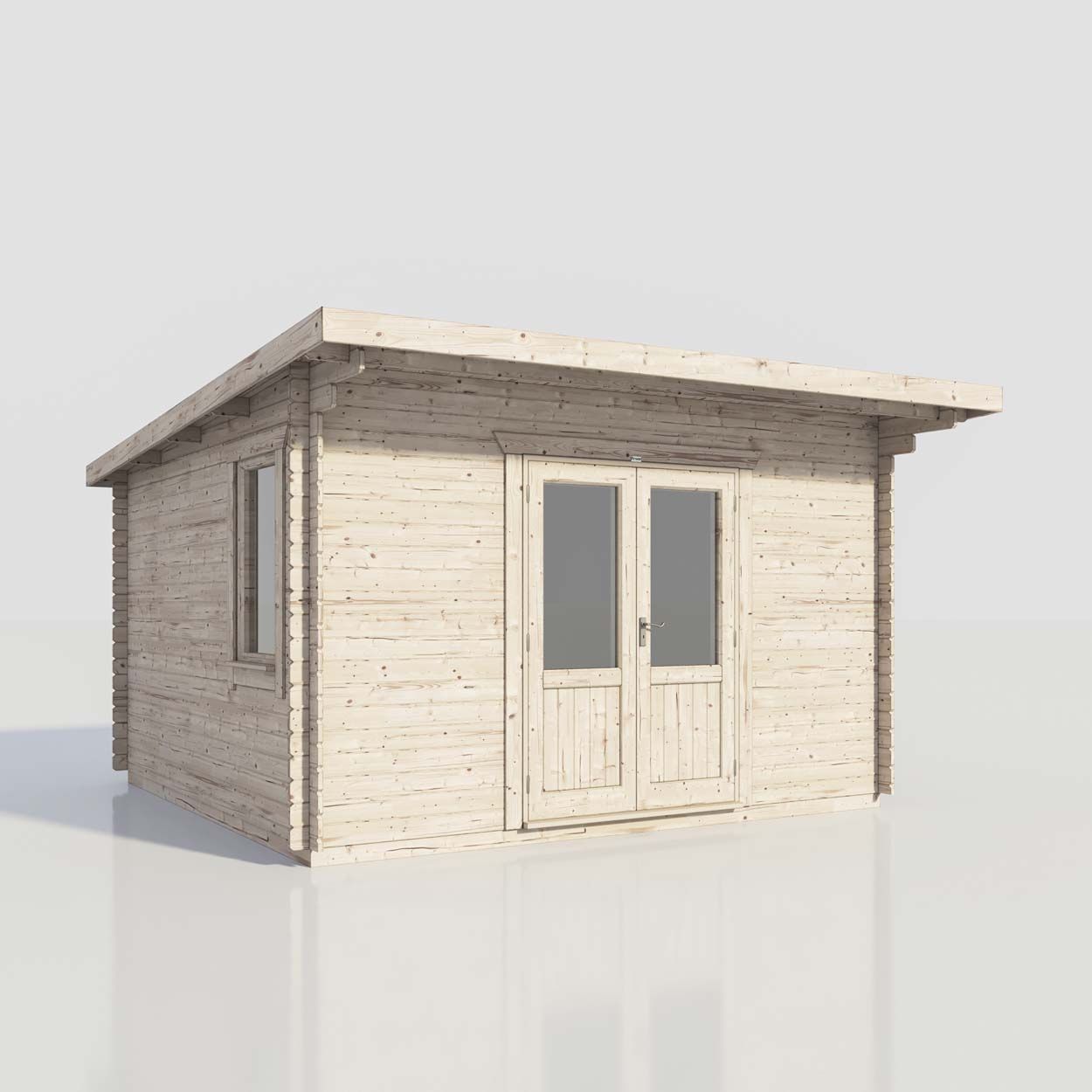 Powersheds Pent Clasic LCabin 14ftx14ft DC 44mm