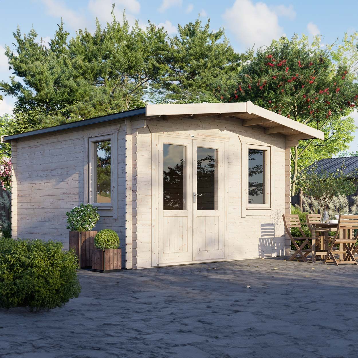 Powersheds Chalet Clasic LCabin 14ftx14ft DTL 44mm