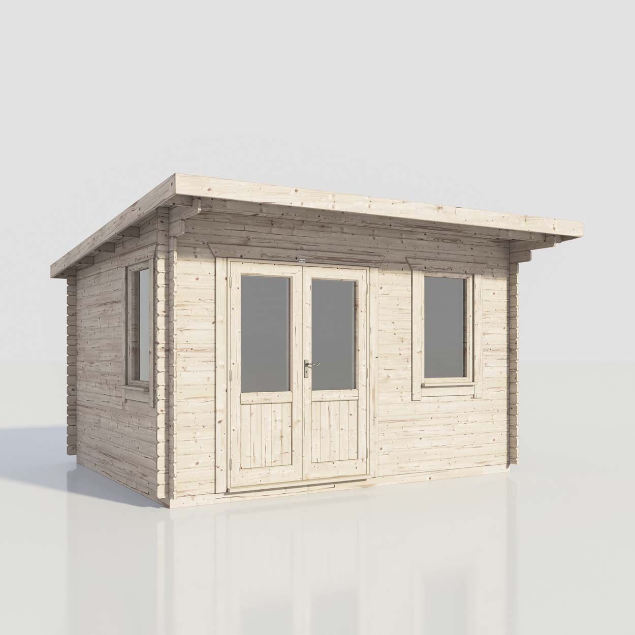 Powersheds Pent Clasic LCabin 14ftx12ft DTL 44mm