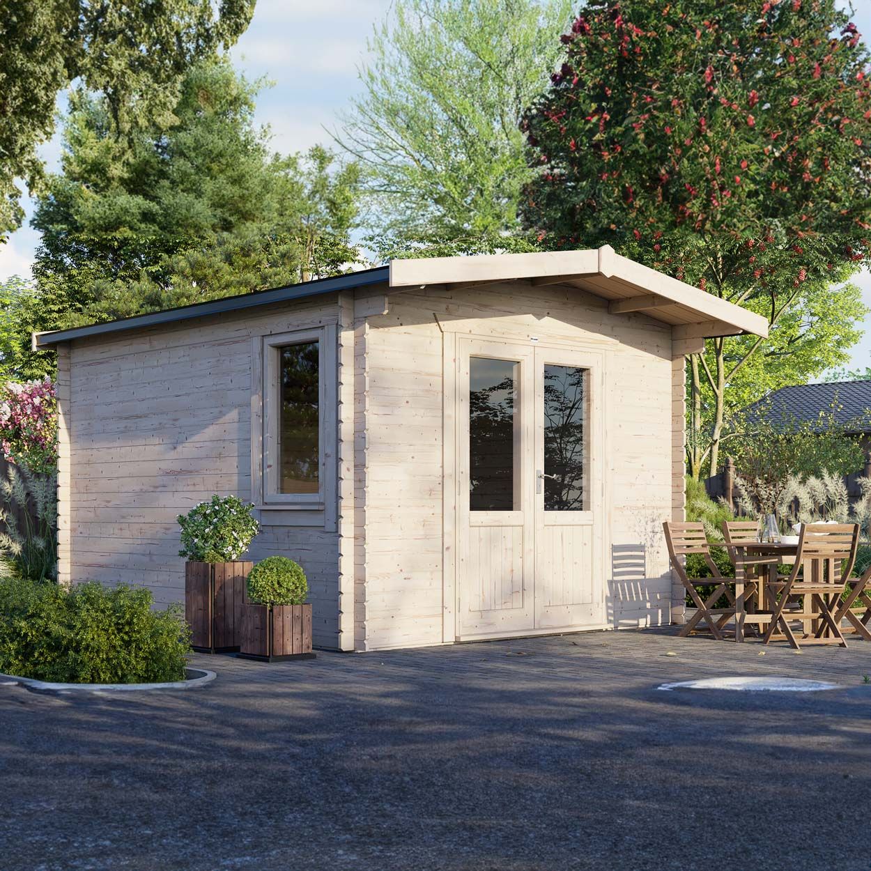 Powersheds Chalet Clasic LCabin 14ftx12ft DC 44mm