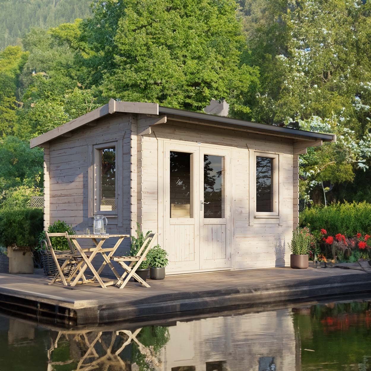 Powersheds Apex Clasic LCabin 14ftx10ft DTL 44mm