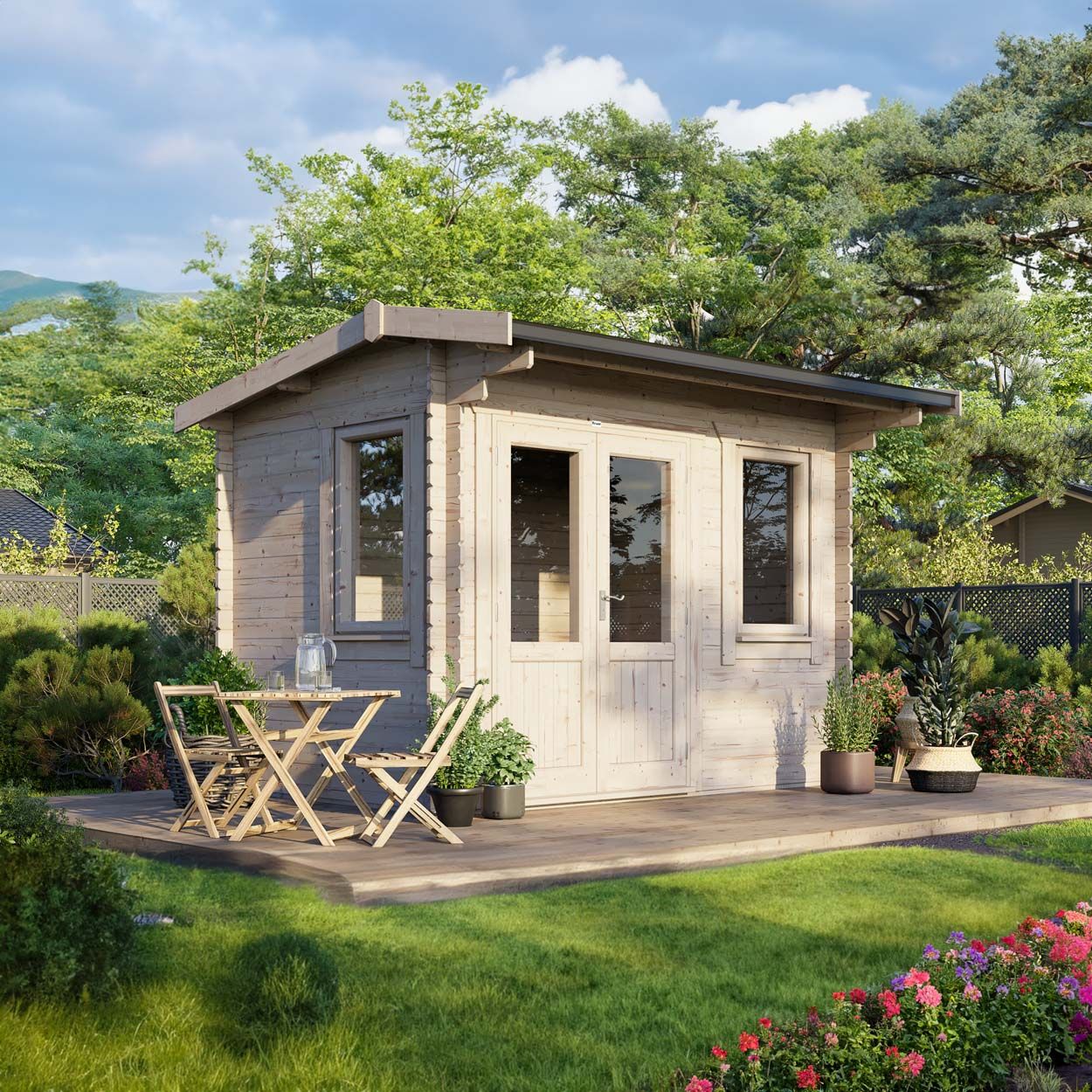 Powersheds Apex Clasic LCabin 12ftx8ft DTL 44mm