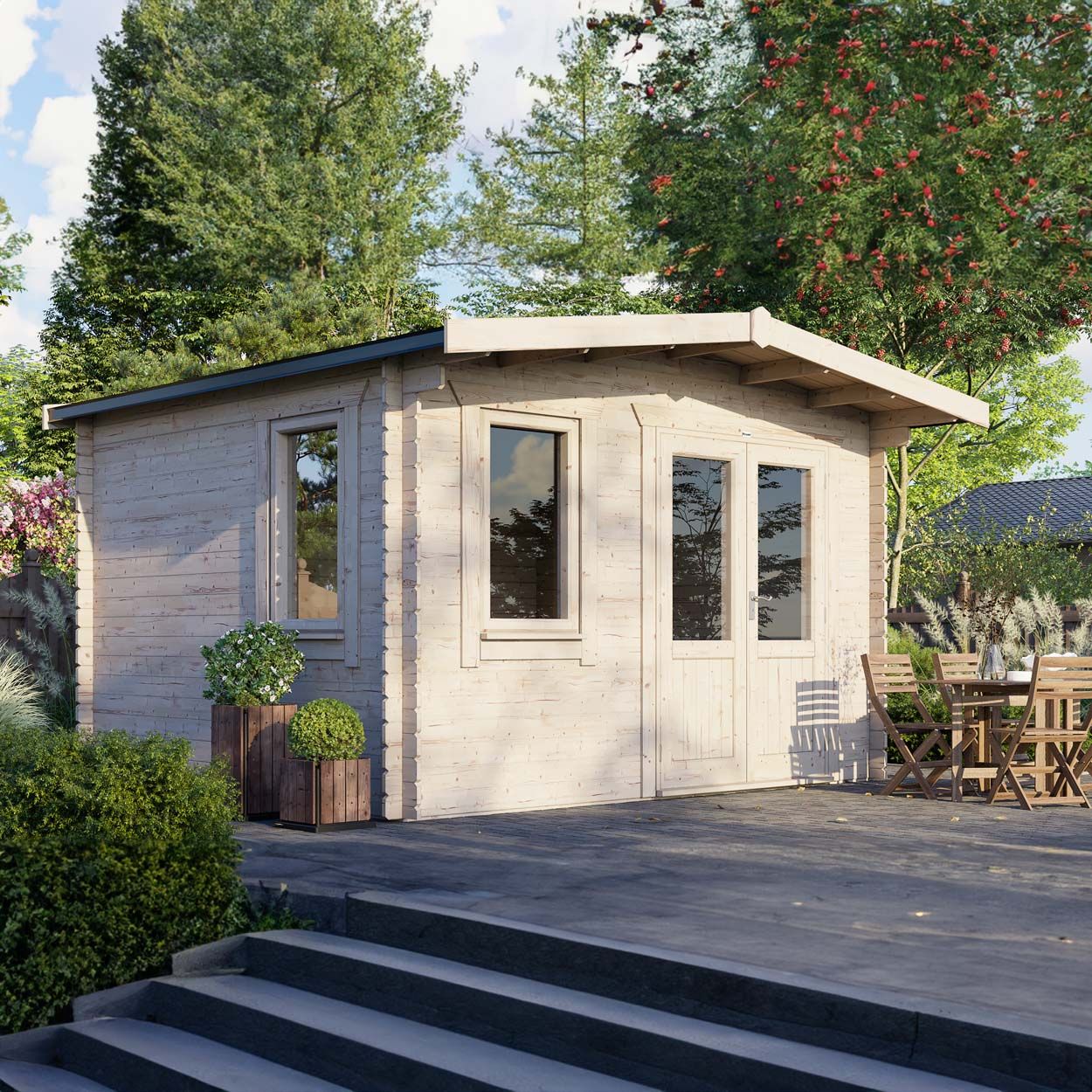 Powersheds Chalet Clasic LCabin 12ftx14ft DTR 44mm