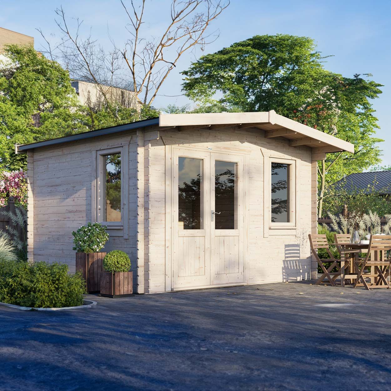 Powersheds Chalet Clasic LCabin 12ftx14ft DTL 44mm