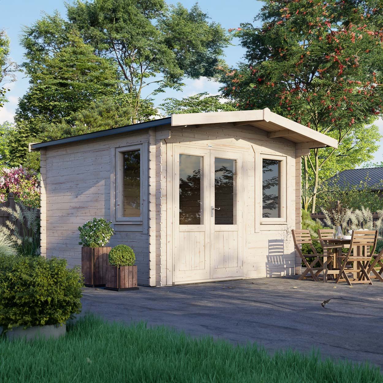 Powersheds Chalet Clasic LCabin 12ftx12ft DTL 44mm