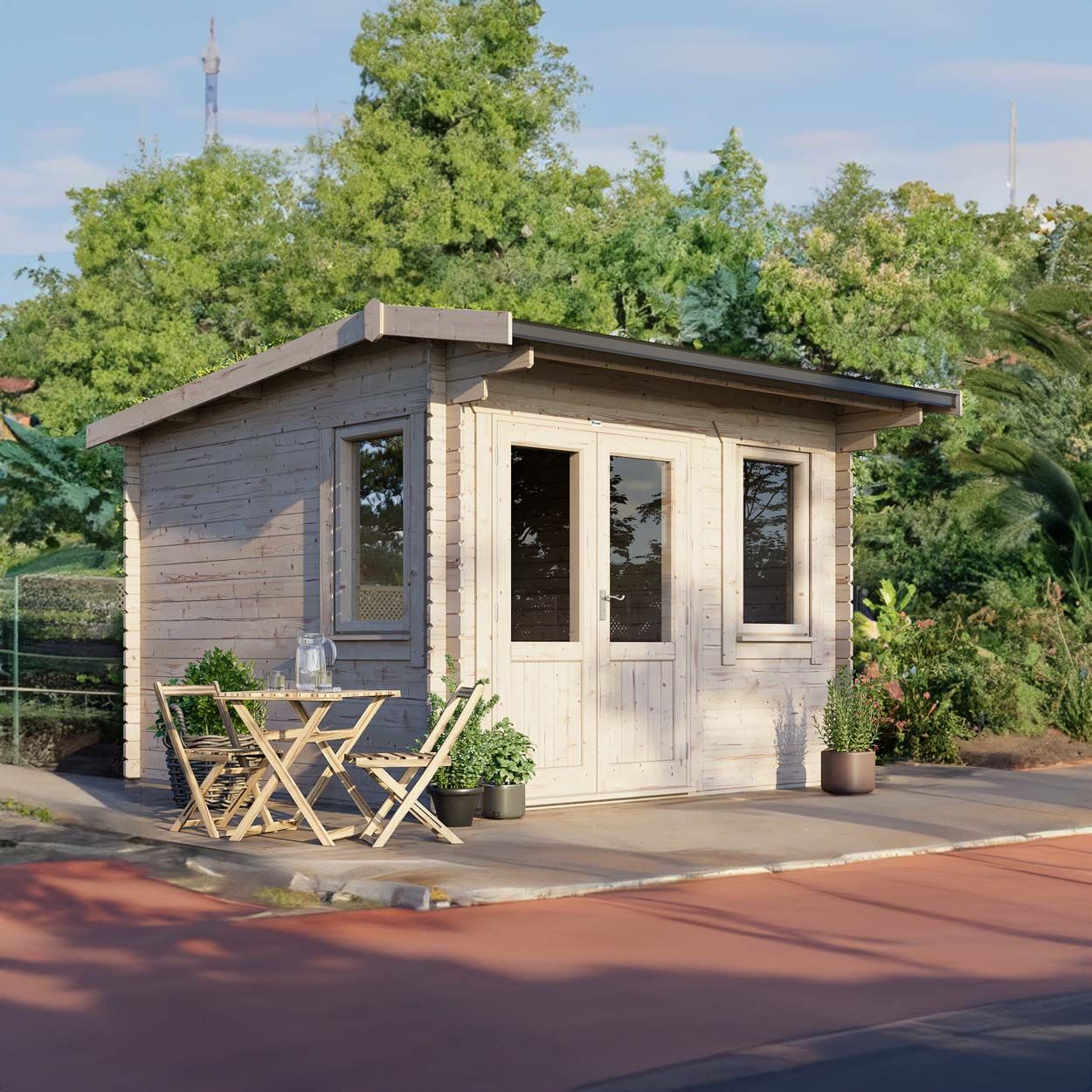 Powersheds Apex Clasic LCabin 12ftx12ft DTL 44mm
