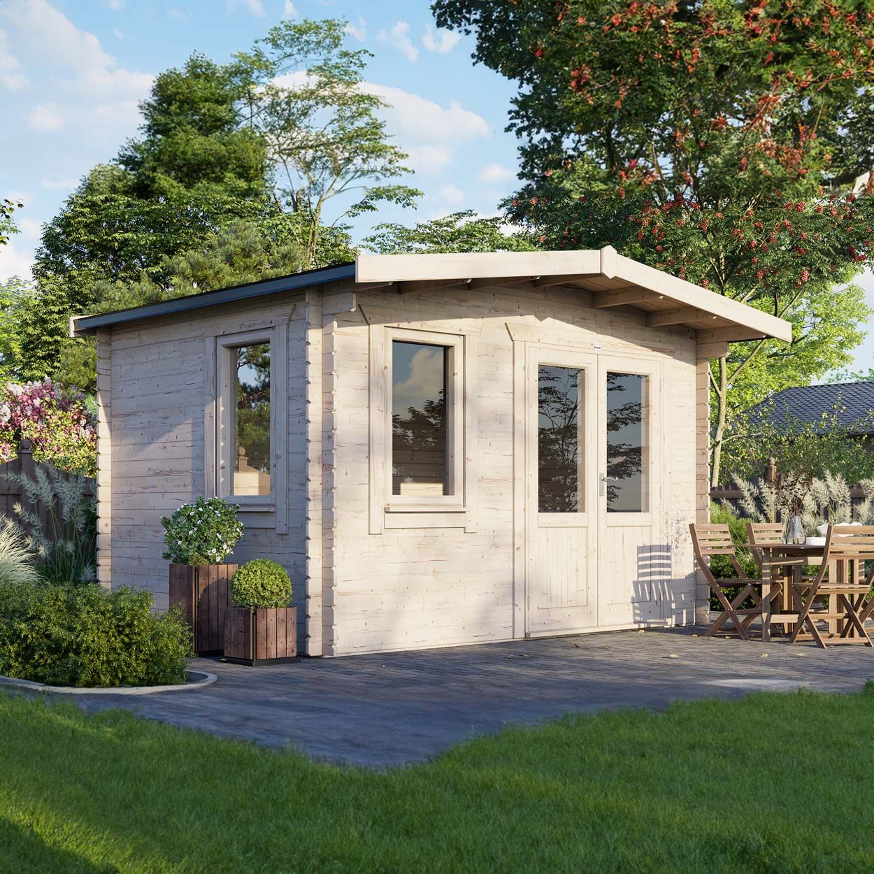 Powersheds Chalet Clasic LCabin 10ftx14ft DTR 44mm