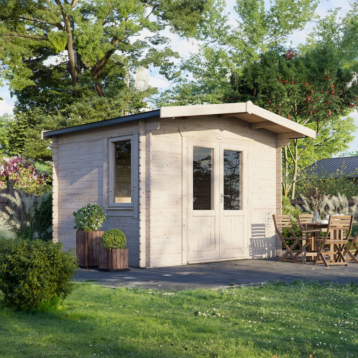 Powersheds Chalet Clasic LCabin 10ftx12ft DC 44mm