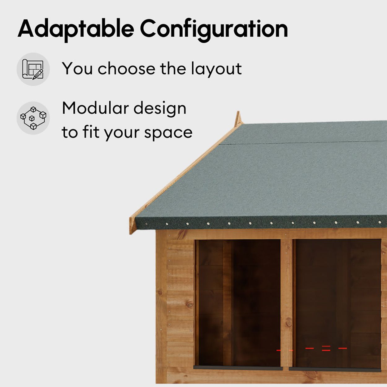 Powersheds Apex Garden Shed 8ftx5ft Double Doors