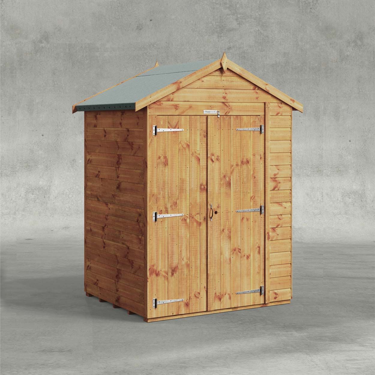 Powersheds Apex Garden Shed 4ftx5ft Windowless DD