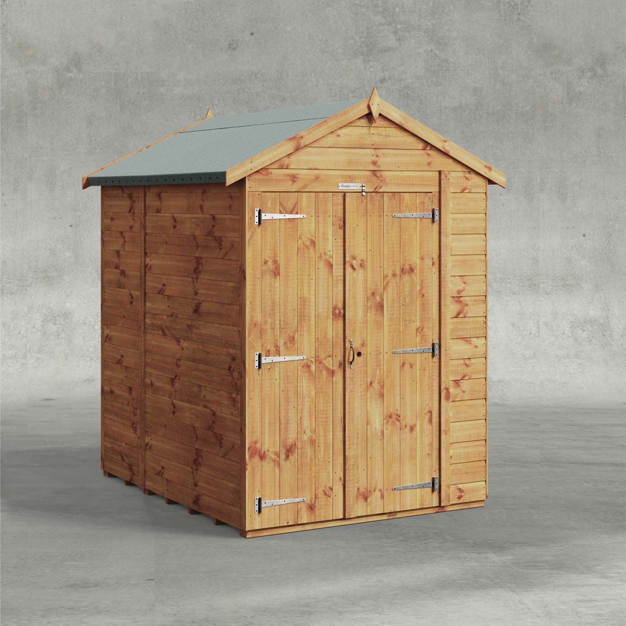 Powersheds Apex Garden Shed 6ftx5ft Windowless DD