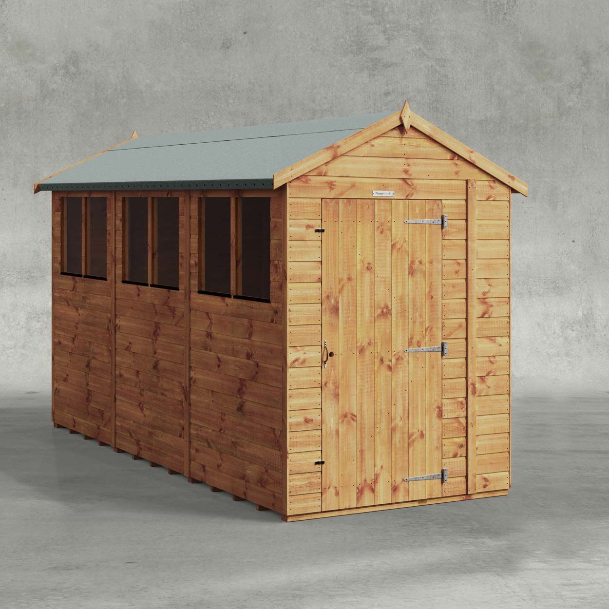 Powersheds Apex Garden Shed 12ftx5ft