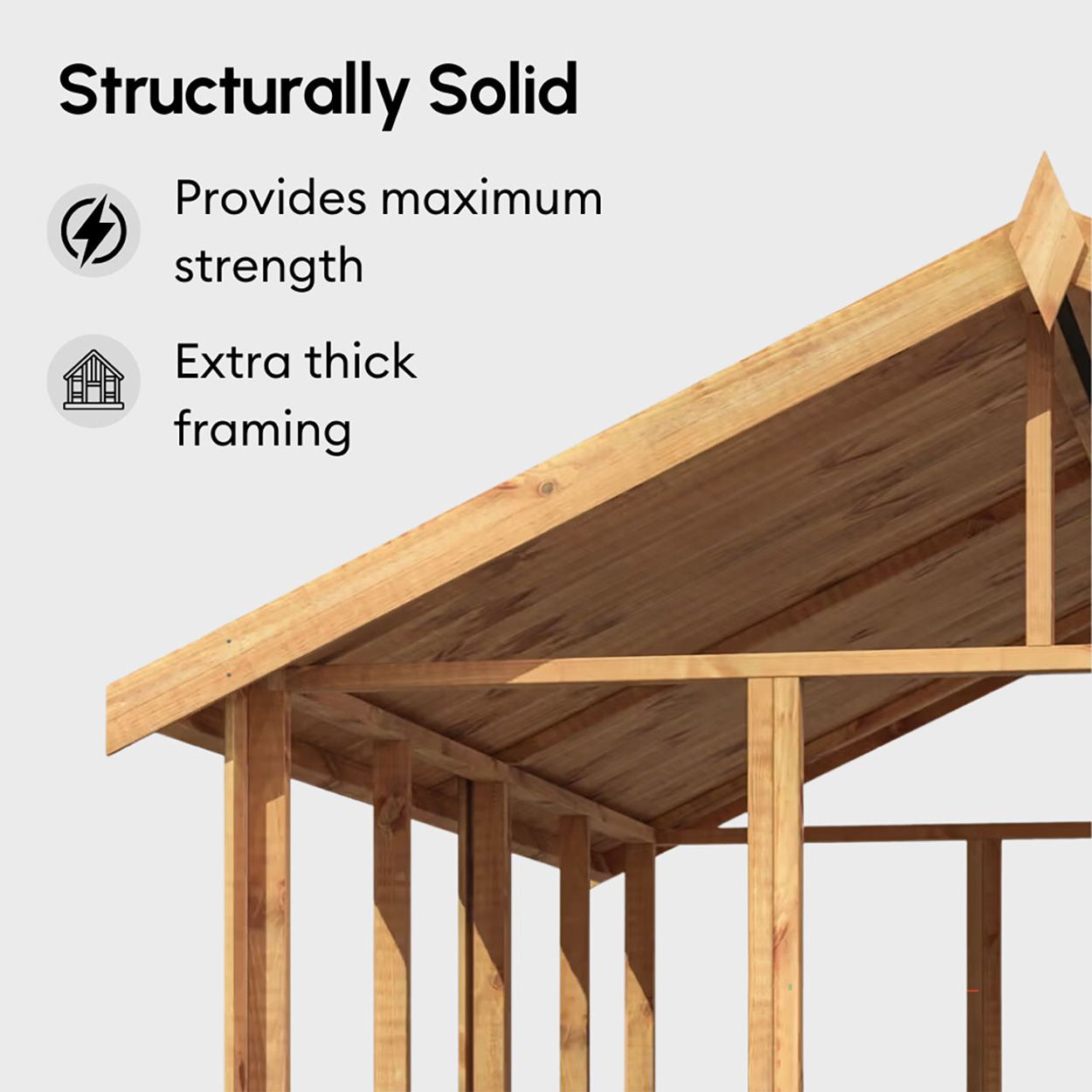 Powersheds Pent Garden Shed 8ftx5ft Double Doors