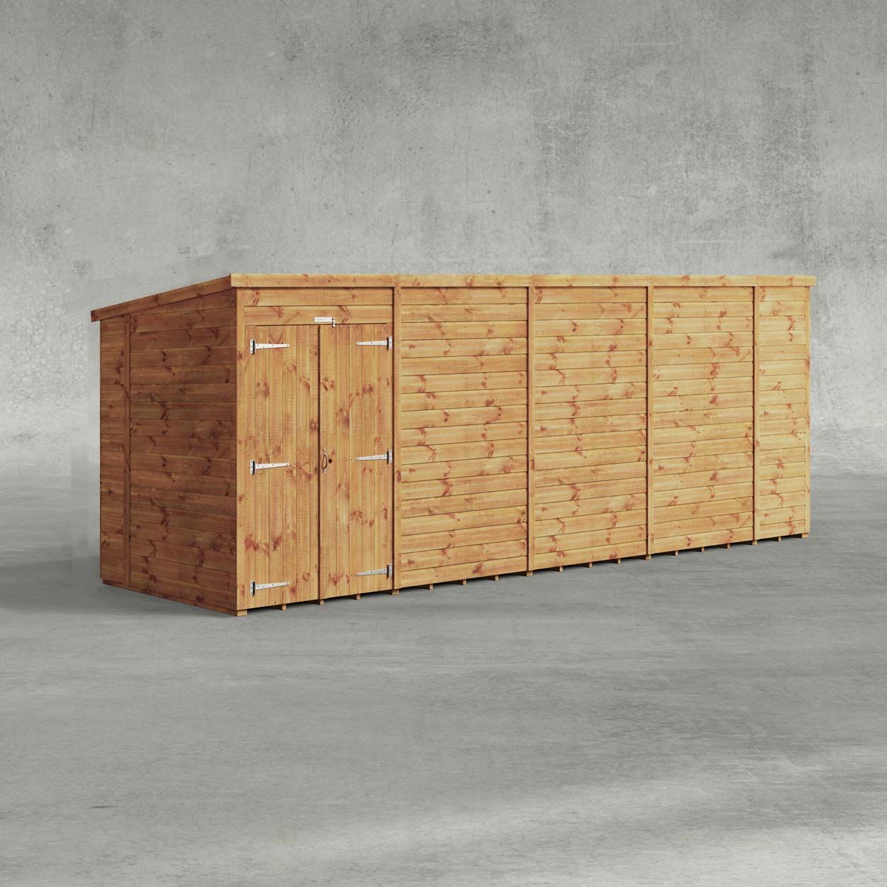 Powersheds Pent Garden Shed 18ftx5ft Windowless DD