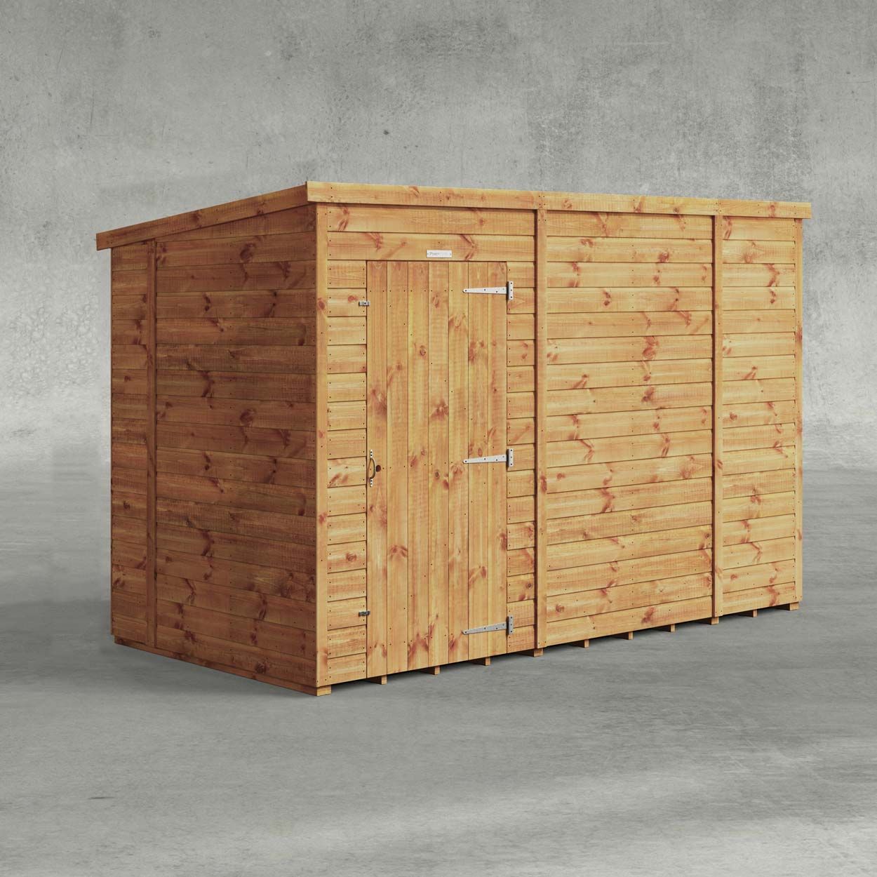 Powersheds Pent Garden Shed 10ftx5ft Windowless