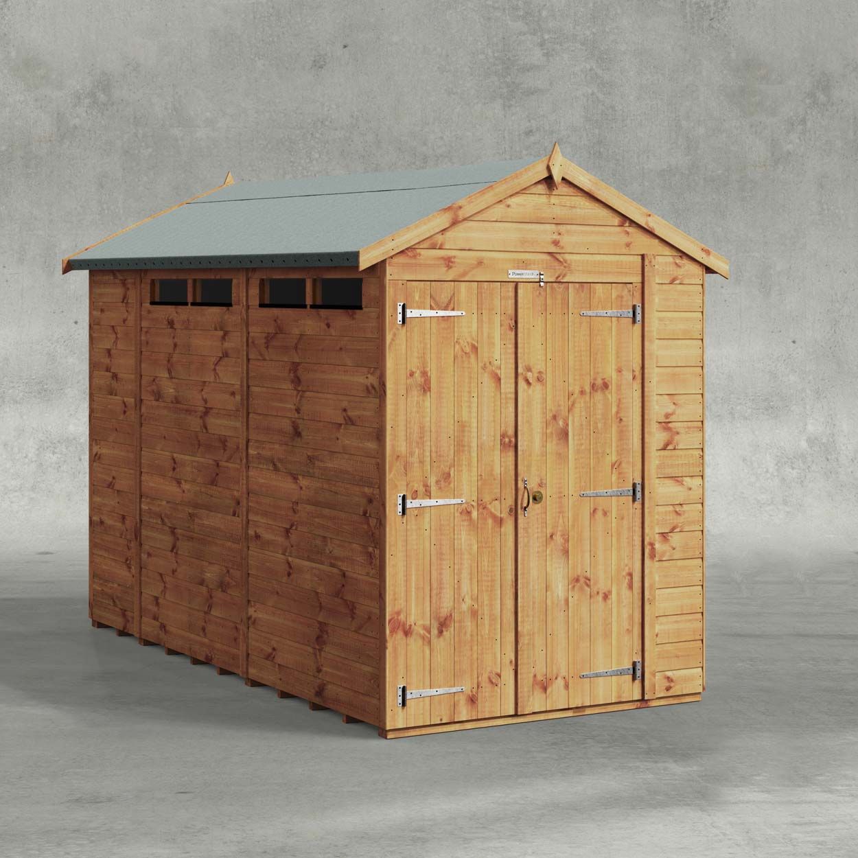 Powersheds Apex Security Shed 10ftx5ft DD