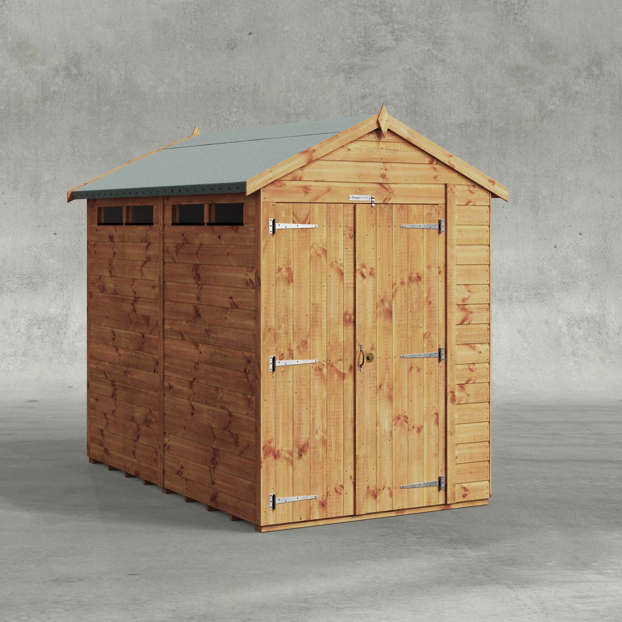 Powersheds Apex Security Shed 8ftx5ft DD