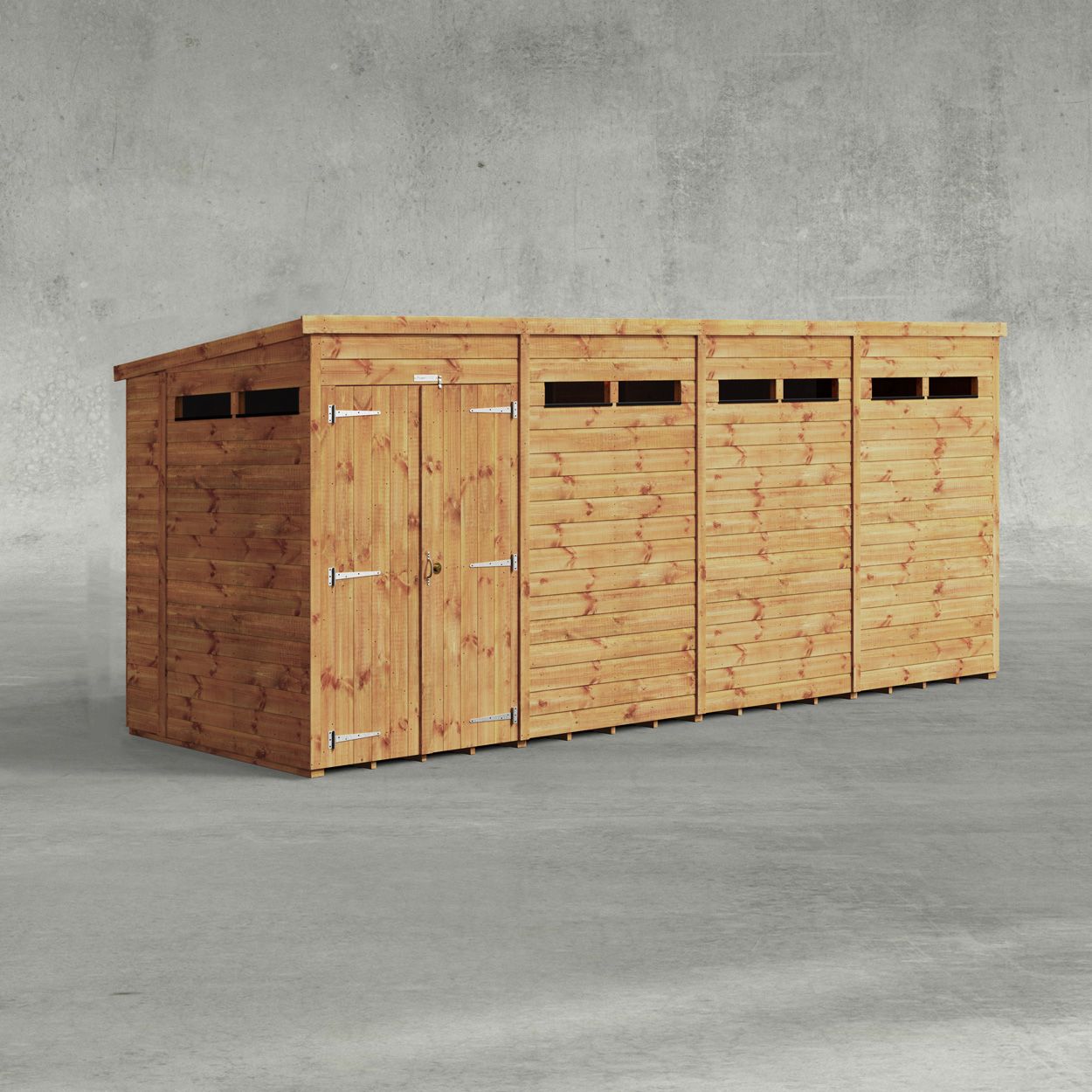 Powersheds Pent Security Shed 16ftx5ft DD