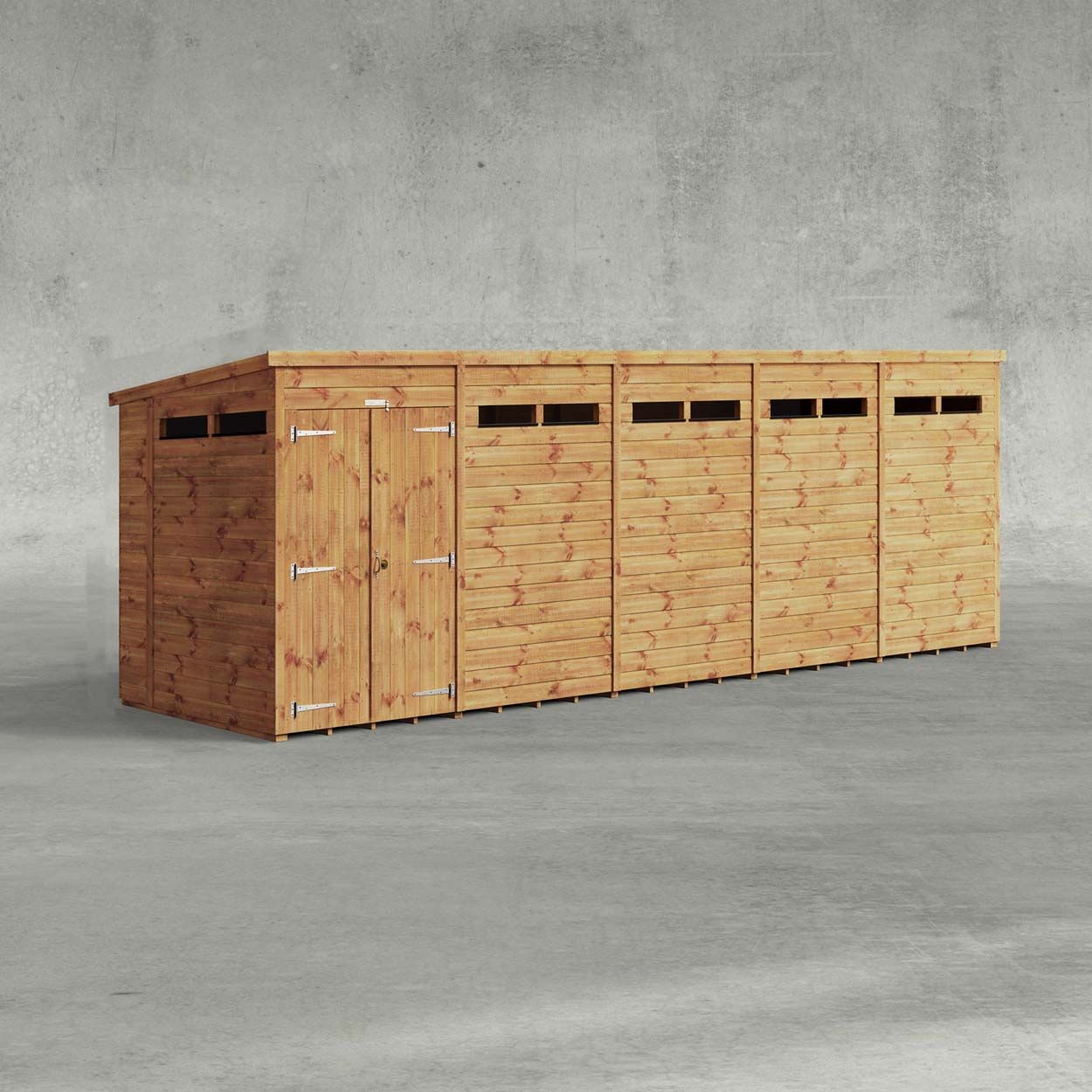 Powersheds Pent Security Shed 20ftx5ft DD