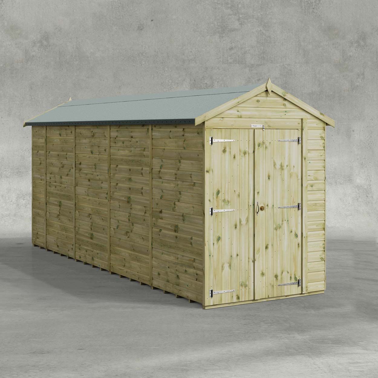 Powersheds Prem Apex GDNSHD 18ftx5ft Windowless DD