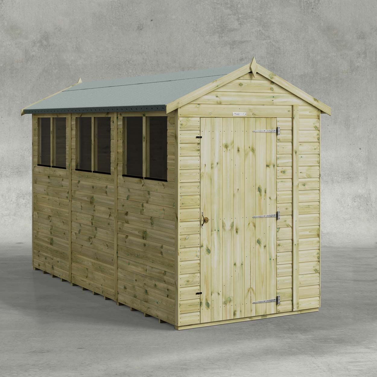 Powersheds Premium Apex Garden Shed 12ftx5ft