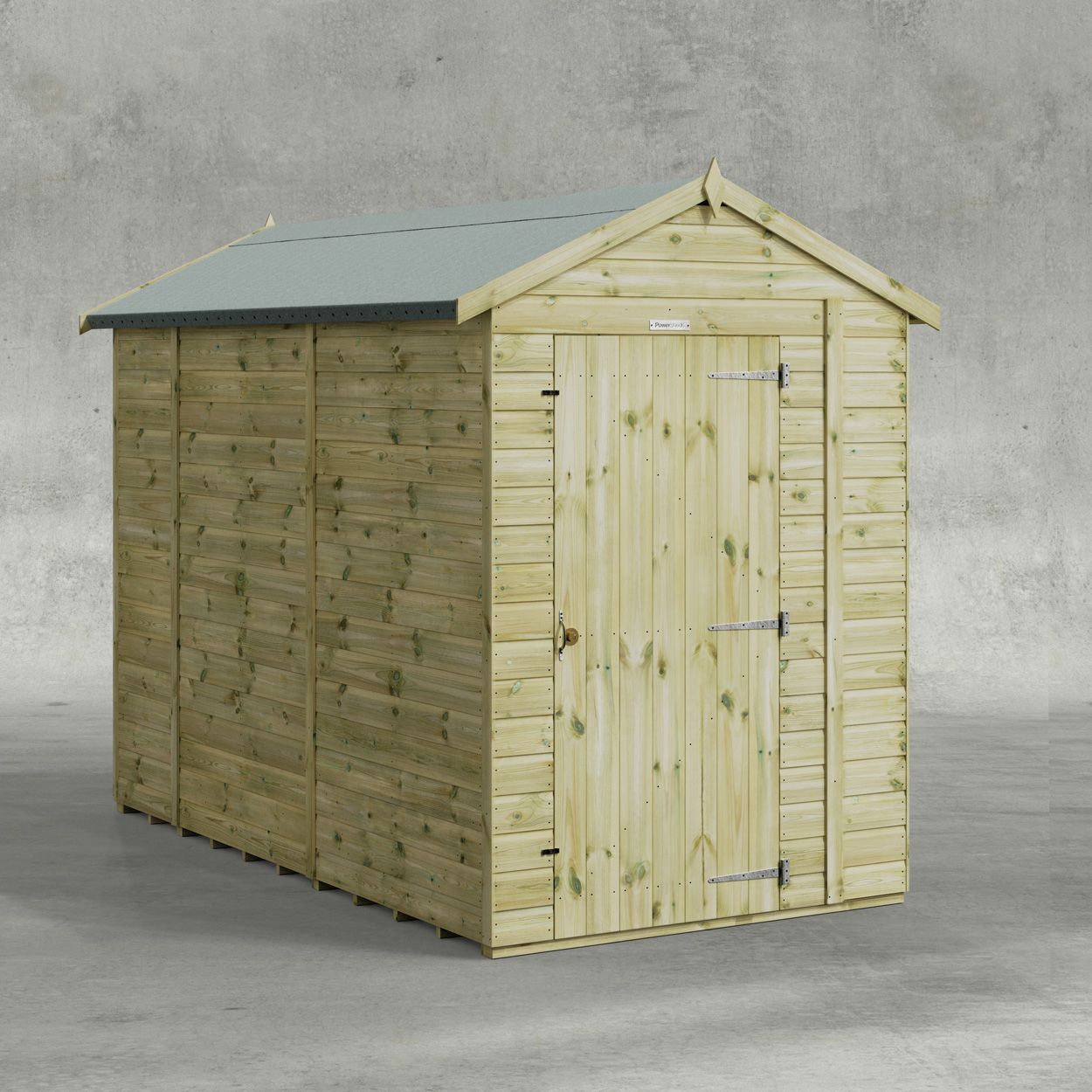 Powersheds Prem Apex Garden Shed 10ftx5ft Wndless