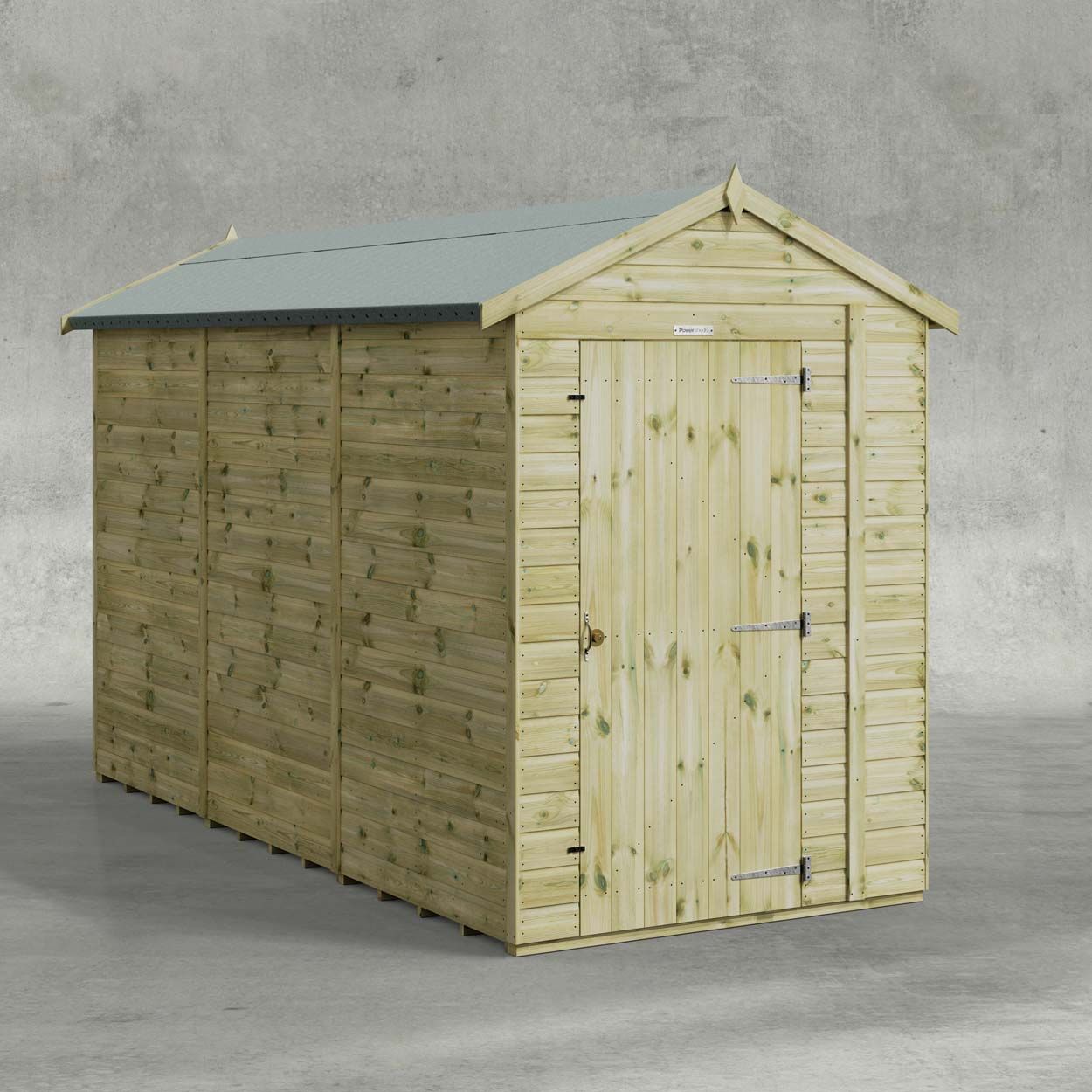 Powersheds Prem Apex Garden Shed 12ftx5ft Wndless