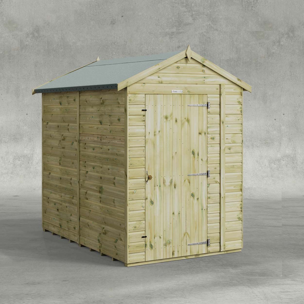 Powersheds Prem Apex Garden Shed 8ftx5ft Wndless