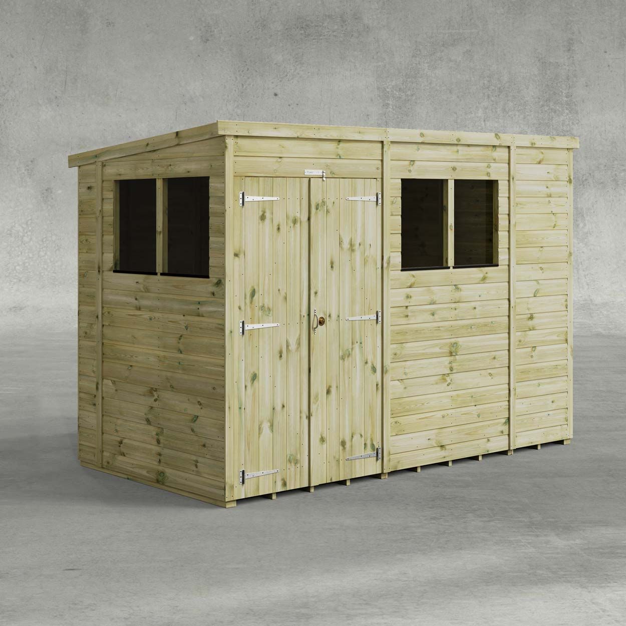 Powersheds Prem Pent Garden Shed 10ftx5ft DD