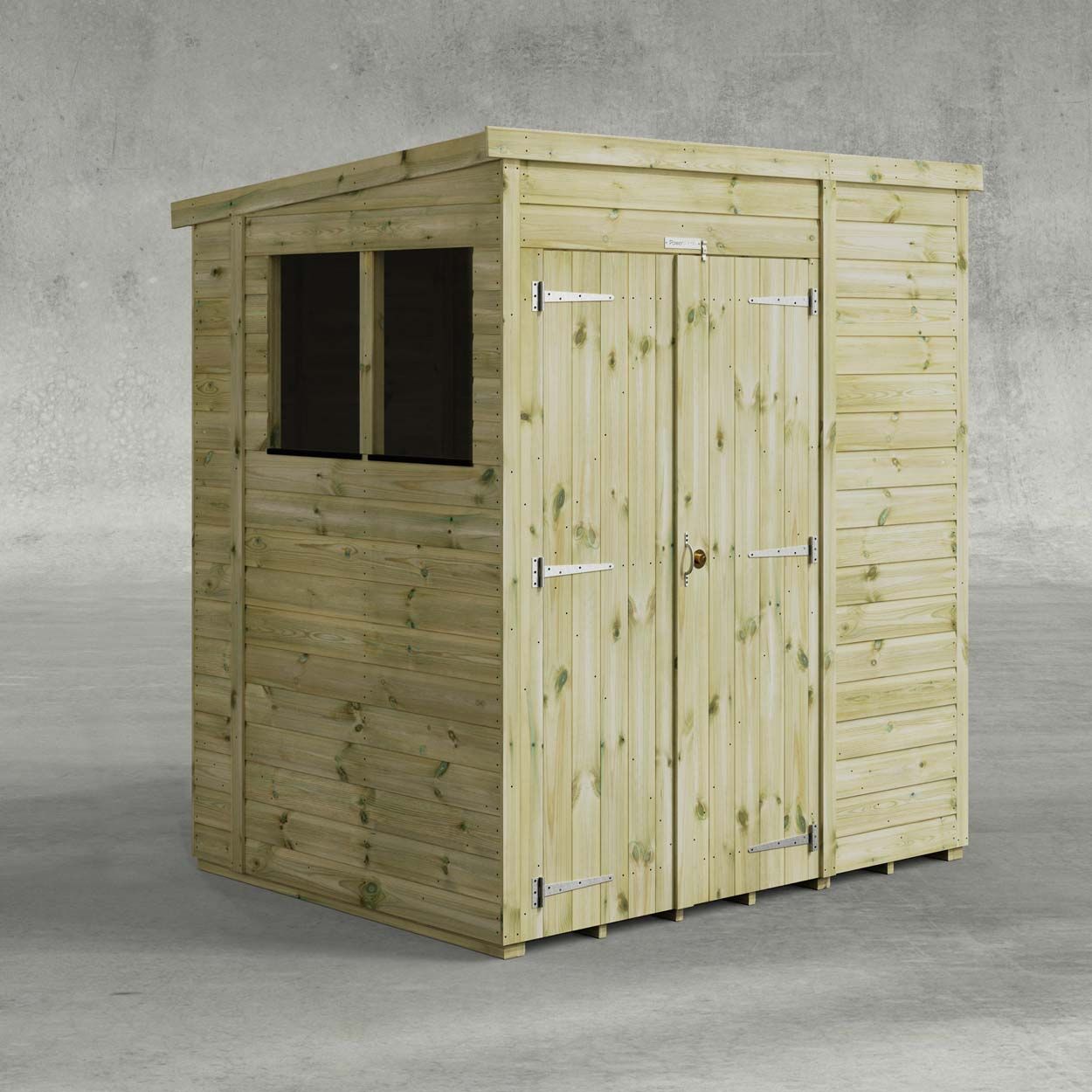 Powersheds Prem Pent Garden Shed 6ftx5ft DD
