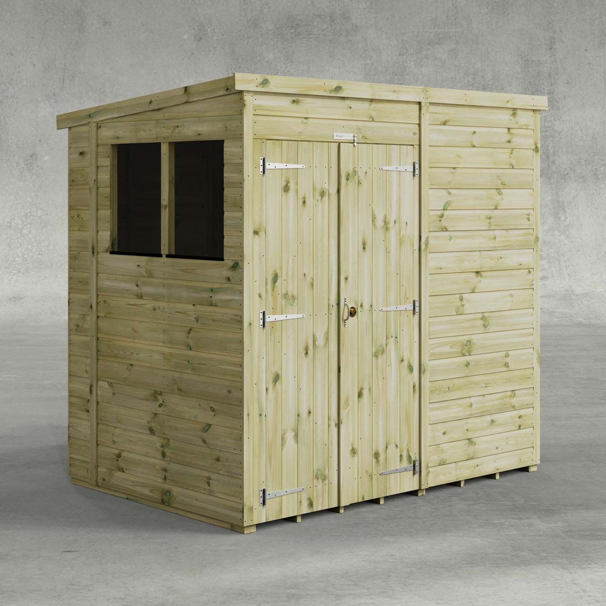 Powersheds Prem Pent Garden Shed 7ftx5ft DD