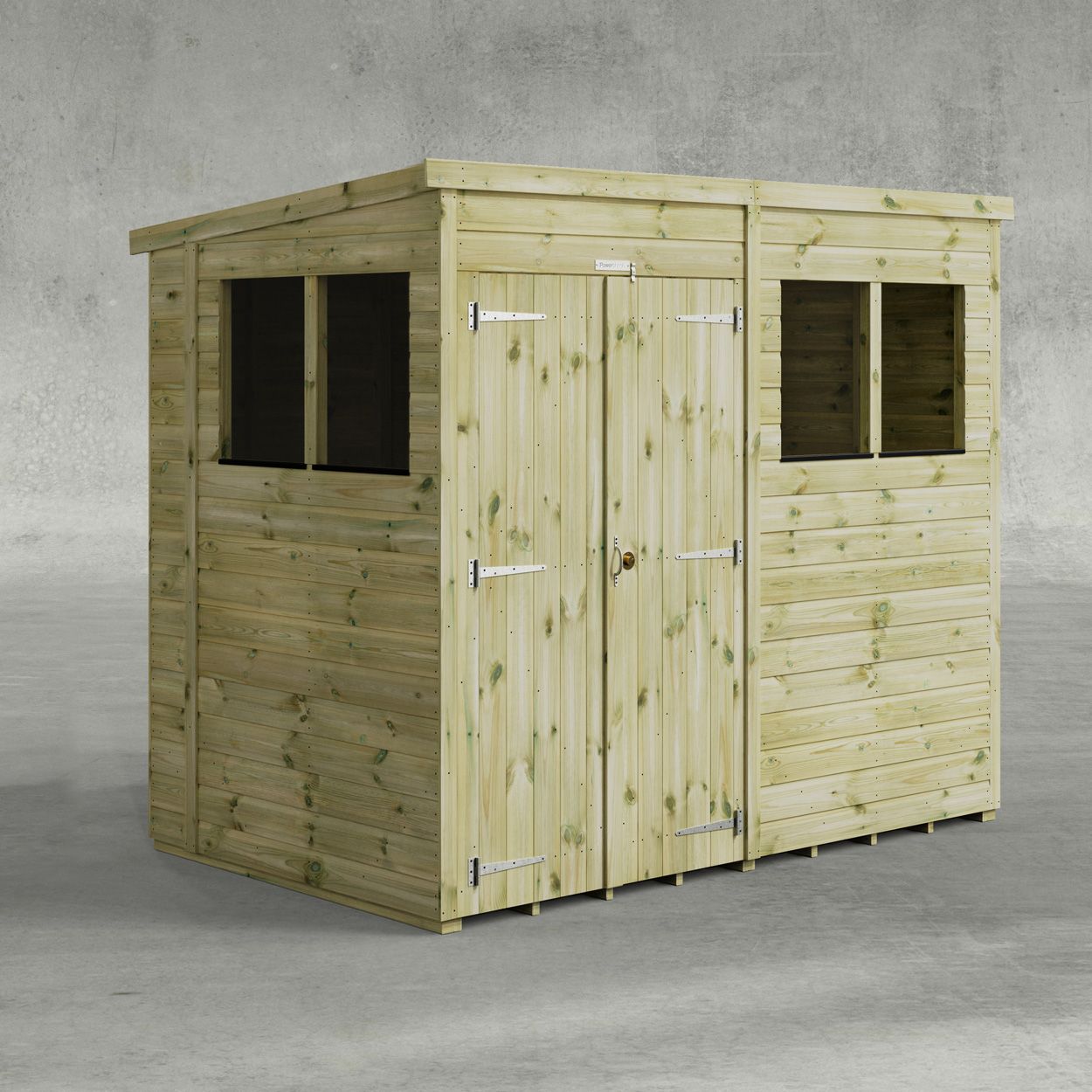 Powersheds Prem Pent Garden Shed 8ftx5ft DD