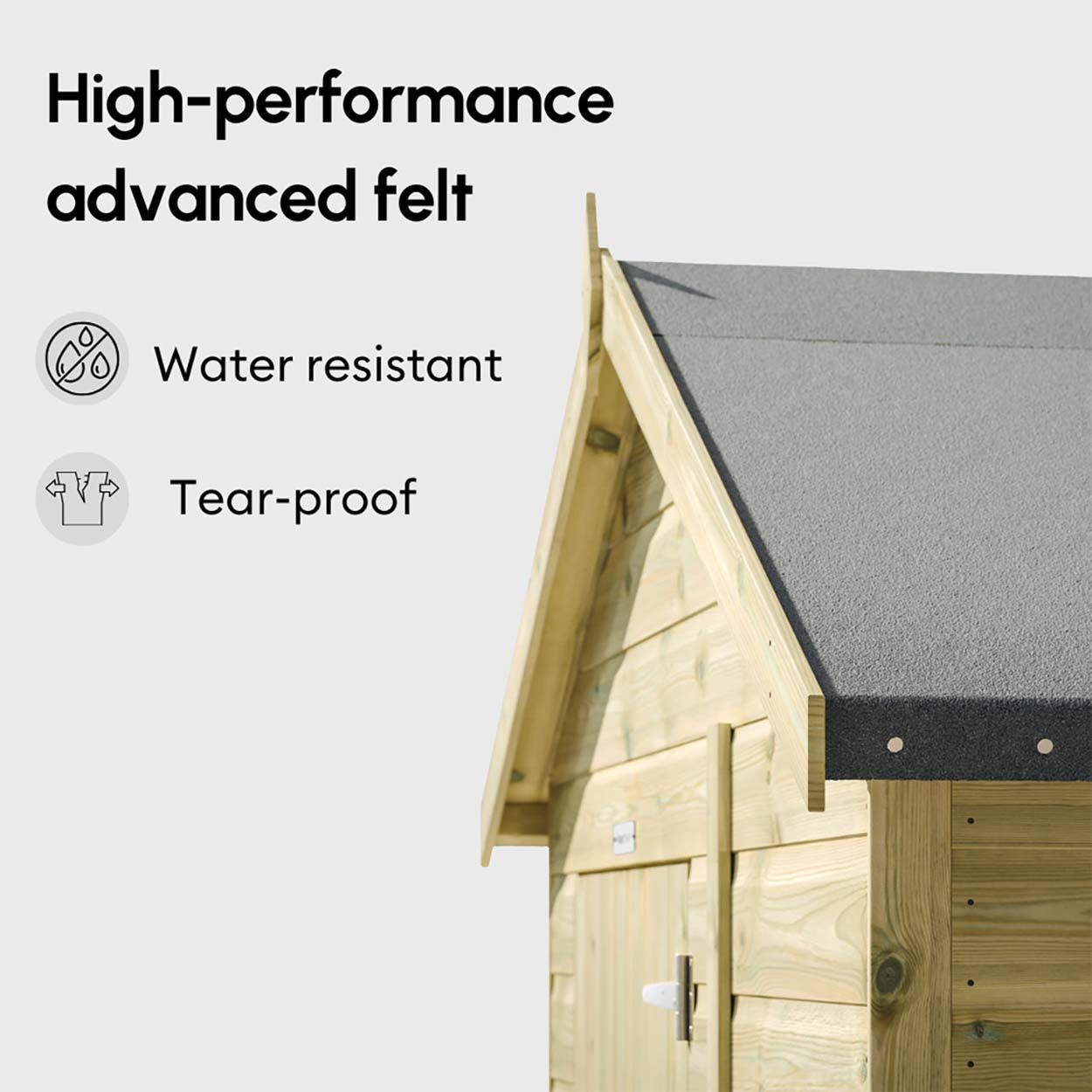 Powersheds Prem Pent GDN Shed 20ft x 5ft Wndlss DD